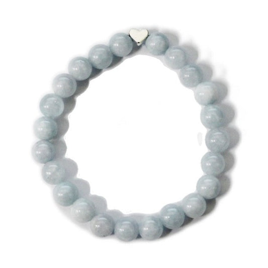 Aquamarine Heart Bracelet