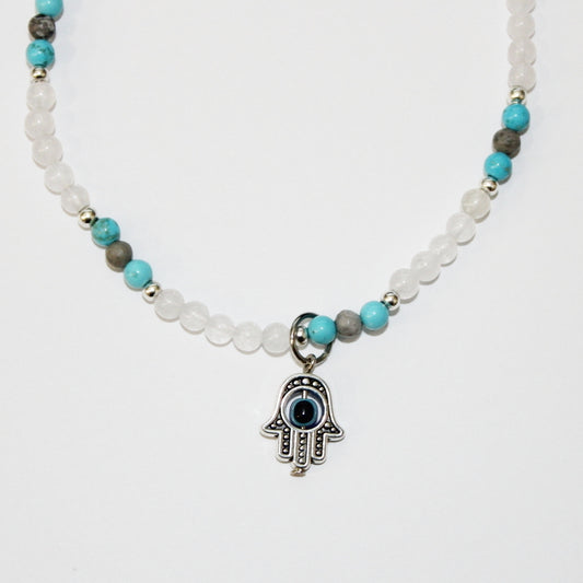 Hamsa Dangle Anklet