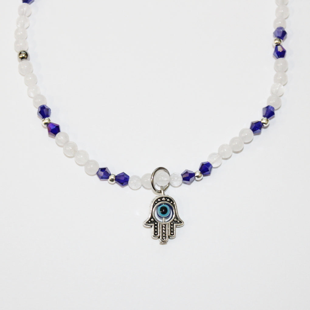 Blue Crystal Evil Eye Anklet